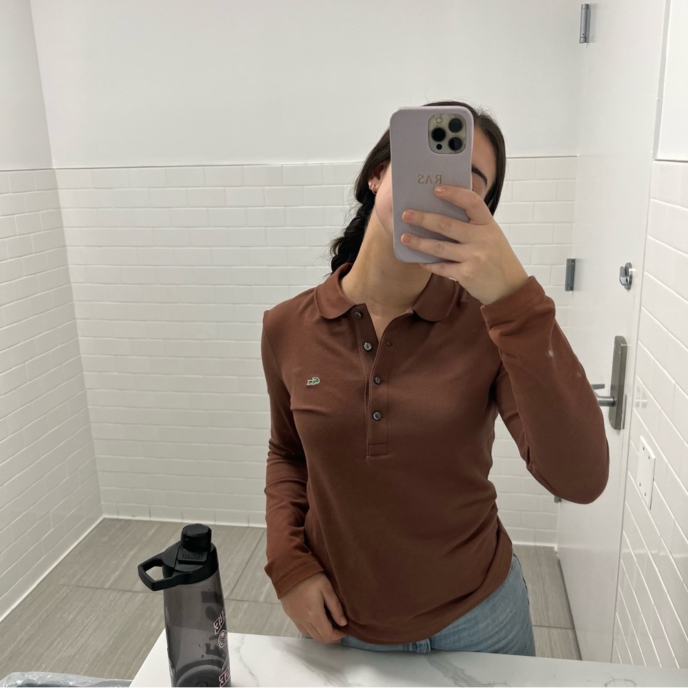 Brown Lacoste Shirt